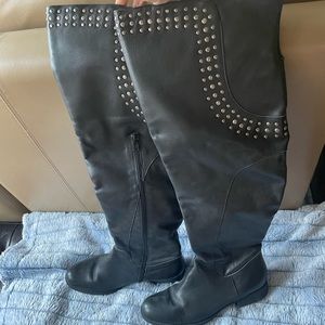 Matisse over the knee studded leather boot
